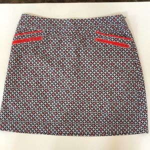 Annika Cutter and Buck Golf Skort in Black, white and red. Size 6